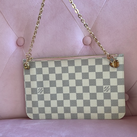 Louis Vuitton Damier Azur Neverfull MM pochette bag - Picture 7 of 9
